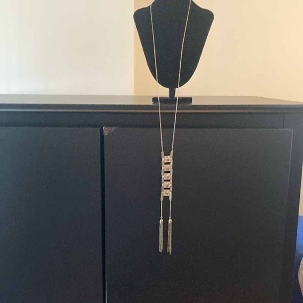 Macy's Elegant Metallic Tassel   Necklace